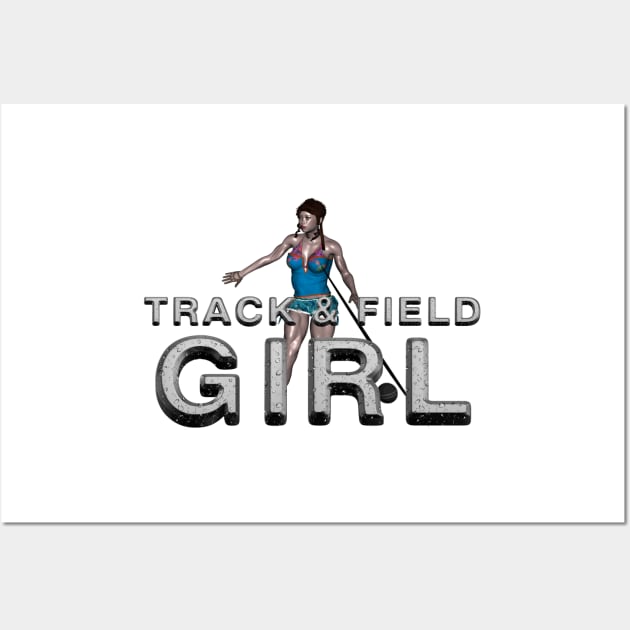 Track and Field Girl Wall Art by teepossible